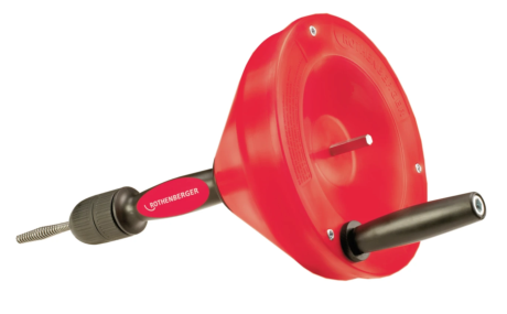 Déboucheur manuel à spirale, Rothenberger ROSPI 8 H+E Plus, spirale Ø 8 mm x 7,5 m, tuyaux Ø 20 à 50 mm