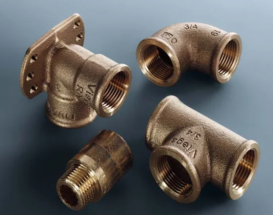 Raccords filetés en bronze Viega pour les réseaux de plomberie